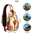 thumbnail image 5 of Crossbody Sling Backpack for Women Men Cute Strawberry Pattern Shoulder Sling Crossbody Casual Chest Bag for Travel Sports Running Hiking, 5 of 6