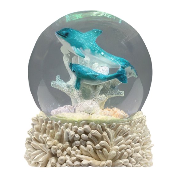 FC Design 3.25"H Dolphin Snow Globe Statue Sculpture Ornament Decoration Home/Room Decor and Unique Gift Ideas for Housewarming, Holidays and Birthdays