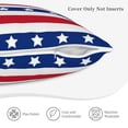 thumbnail image 5 of Bingfone American Patriotic Stars And Stripes Linen Throw Pillow Covers Cushion Case Pocket Button Vintage Farmhouse Pillowcase for Sofa Couch Bed 16"x16", 5 of 9