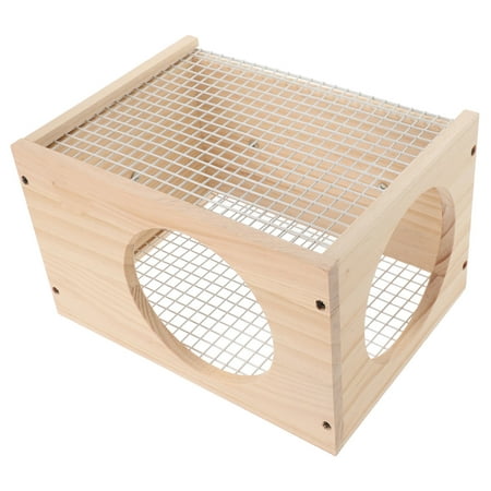 PENIKOKO Beige Wooden Hamster , Synthetic for Relaxing, Playing and Chewing