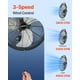 thumbnail image 4 of Ventilador de pared industrial VEVOR de 18 pulgadas, ventilador interior de alta velocidad de 4000 CFM con 3 velocidades, potente motor para garaje con aspas de aluminio para taller, almacen, 4 of 9