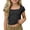Black#9527, variant on Toddler Girls Short Sleeve Crop Tops Solid Ribbed Base T-Shirts Slim Tee Tops, Sizes 4-5 Years
