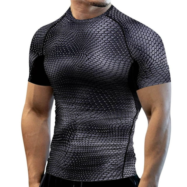 Men's Performance Tee for Training and Everyday Wear – Breathable Quick-Dry Short Sleeve Top with High Elasticity for Summer