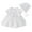 White, variant on Youmylove Fashion Baby Girls Summer Sundress Bow Tie Short Sleeve Birthday Party Dress Fashion Princess Dresses Hat Set Casual Dress Dailywear 0-3 Months
