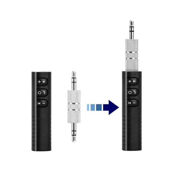 Bluetooth 5.0 Audio Receiver, 3.5mm AUX Wireless Audio Adapter for Car Home Stereo Speakers Headphones, Hands-Free Call Portable Mini Bluetooth Adapter