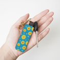 thumbnail image 4 of Wukai Bee Sunflower Print Leather Car Keychain, Universal Key Fob Keychain, Leather Key Chain Holder for Men and Women,360 Degree Rotatable, 4 of 5