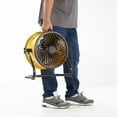 thumbnail image 4 of 10" High-Velocity Drum Air Circulator Fan, 1200 CFM Large Airflow, 3 Speeds, 180-Degree Tilt, Heavy-Duty Industrial Floor Fan with Metal Blades, UL Safety Listed, Includes Wall Bracket, 4 of 8