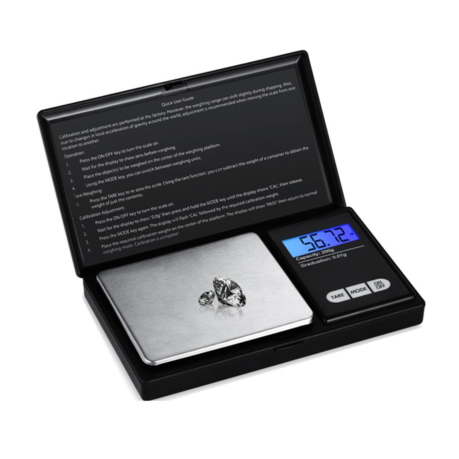 Amdohai 100g Jewelry Scale Digital Pocket Scales LCD Display Scale Small Mini Kitchen Scales