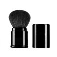 thumbnail image 1 of Brocha de maquillaje Kabuki retráctil – Brochas de colorete de pelo de cabra premium ideales para mezclar crema líquida, cosméticos minerales o polvo translúcido (negro – pelos de cabra), 1 of 1