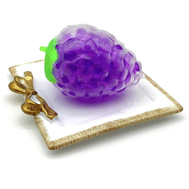 1 balle de raisin arc-en-ciel balle anti-stress, jouet Squeeze-a-Ball avec  perles d'ADN colorées, balle anti-stress pour enfants adultes, balle  sensorielle anti-anxiété Squishy-a-Toy pour cadeau d'anniversaire de  vacances 