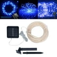 thumbnail image 3 of koolsoo Solar Powered Led String Flexible Copper Wire Fairy Lights Outdoor Garden Light 7m 50 LED Blue, 3 of 9