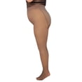 thumbnail image 1 of MAWCLOS Ladies Stretch Footed Leggings Workout Opaque Stockings Coffee 100g Plus Size, 1 of 3