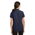 thumbnail image 2 of Port Authority Adult Female Women Plain Short Sleeves Shirt True Navy 3X-Large, 2 of 6