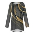 thumbnail image 5 of Knosfe Long Sleeve Tunic Tops To Wear with Leggings Crewneck Winter Loose Fit Geometric Shirts Workout Fall Fashion Blouses Tops Casual Going Out Tops for Women, 5 of 5