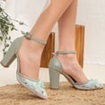 thumbnail image 5 of Ivy - Zapatos de boda con encaje floral 3D verde salvia verde 26 CM, 5 of 5