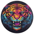 thumbnail image 3 of Tiger Animal Graffiti Washable Round Rug -Circle Area Rugs for Nursery Bedroom, Vintage Non Slip Non Shedding Low Pile Carpet for Living Room Coffee Table Entryway, 3 of 6