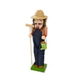 thumbnail image 1 of Escultura de figura de cascanueces de 15" de altura, decoración navideña independiente Agricultor, 1 of 9