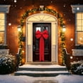 thumbnail image 5 of Djunllk Christmas Celebration Door Cover Winter Door Cover for Holiday Door Banner Photo Background Door Decoration Home Party Decoration Supplies, 70.8 x 35.4, 5 of 9
