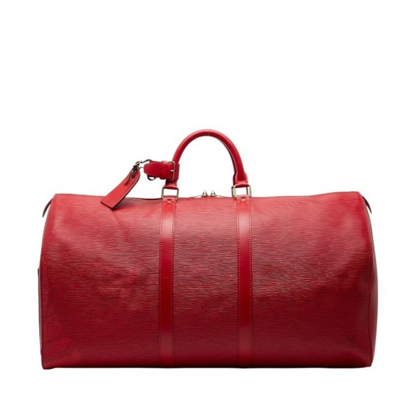 Pre-Owned Louis Vuitton Epi Keepall 55 Boston Bag M42957 Castilian Red Leather... (Good)