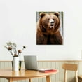 thumbnail image 3 of Acheng  Brown Bear Portrait Black Framed Floater Canvas Wall Art Design  16x20 in, 3 of 5