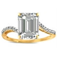 thumbnail image 2 of Star K � Big Stone Octagon Emerald Cut 10x8 Genuine White Sapphire Bypass solitaire ring, 2 of 9