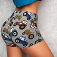 thumbnail image 4 of Balery Color Tractor Pantalones cortos de entrenamiento estampados para mujer, sin costuras, ajustados, para gimnasio, yoga, correr, deportes, ejercicio activo, fitness.-X-Large, 4 of 8
