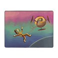 thumbnail image 3 of DouZhe Steampunk Astronaut Spaceship Pattern Area Rugs Non-Slip Machine Washable Floor Mat, Galaxy Outer Space Style Carpet Doormat, 63x48 inches, 3 of 6