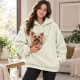 thumbnail image 5 of Cat Hoodie Pet Pouch Hoodie Sweatshirt with Pouch for Dog Fleece Kangaroo Pocket Dog Carrier Sweatshirts, 5 of 5