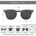 thumbnail image 5 of cornice Nera/ Lente Grigia Polarizzata Retro Round Semi-sans Monture Lunettes De Soleil Polarises Protection Uv Pour Hommes/femmes, 5 of 5