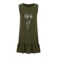 thumbnail image 4 of Faldas Cortas para Mujeres Vestido sin Mangas de Impresión Sexy, Falda Plisada de Cuello Redondo con Bolsillo Y Detalle de Empalme, 4 of 6