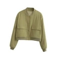 thumbnail image 3 of Chaqueta clásica de manga larga con botones a presión para mujer, ideal para viajes y actividades al aire libre. S, 3 of 7