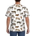 thumbnail image 3 of Bixox Men's Cow Printed Short Sleeve Skinny Athletic T-Shirt, 3 of 6
