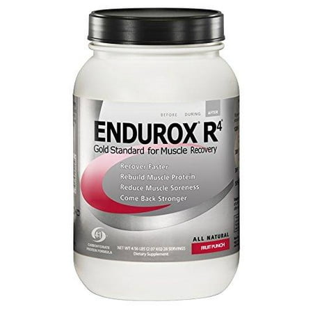 PacificHealth Endurox R4, All Natural Post Workout Recovery Drink Mix with Protein, Carbs, Electrolytes and Antioxidants for Superior Muscle Recovery, Net Wt. 4.56 lb., 28 serving (Fruit Punch) (Best Post Workout Weight Gainer)