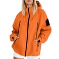 thumbnail image 2 of Windbreaker Jacket Women 2025 Fall Outdoor Hiking Travel Windproof Zip Up Hooded Windbreaker with Pockets Outerwear, 2 of 8