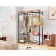 Wardrobe Closet,Portable Clothes Rack with 4 Tiers Shelves,Freestanding