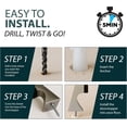 thumbnail image 4 of Mega Handles Curved Floor Door Stopper | Floor Mounted Door Knob Wall Protector | 2.5 inch, 4 of 7