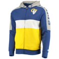 thumbnail image 2 of Men's Starter Royal/Gold Los Angeles Rams Playoffs Color Block Full-Zip Hoodie, 2 of 5