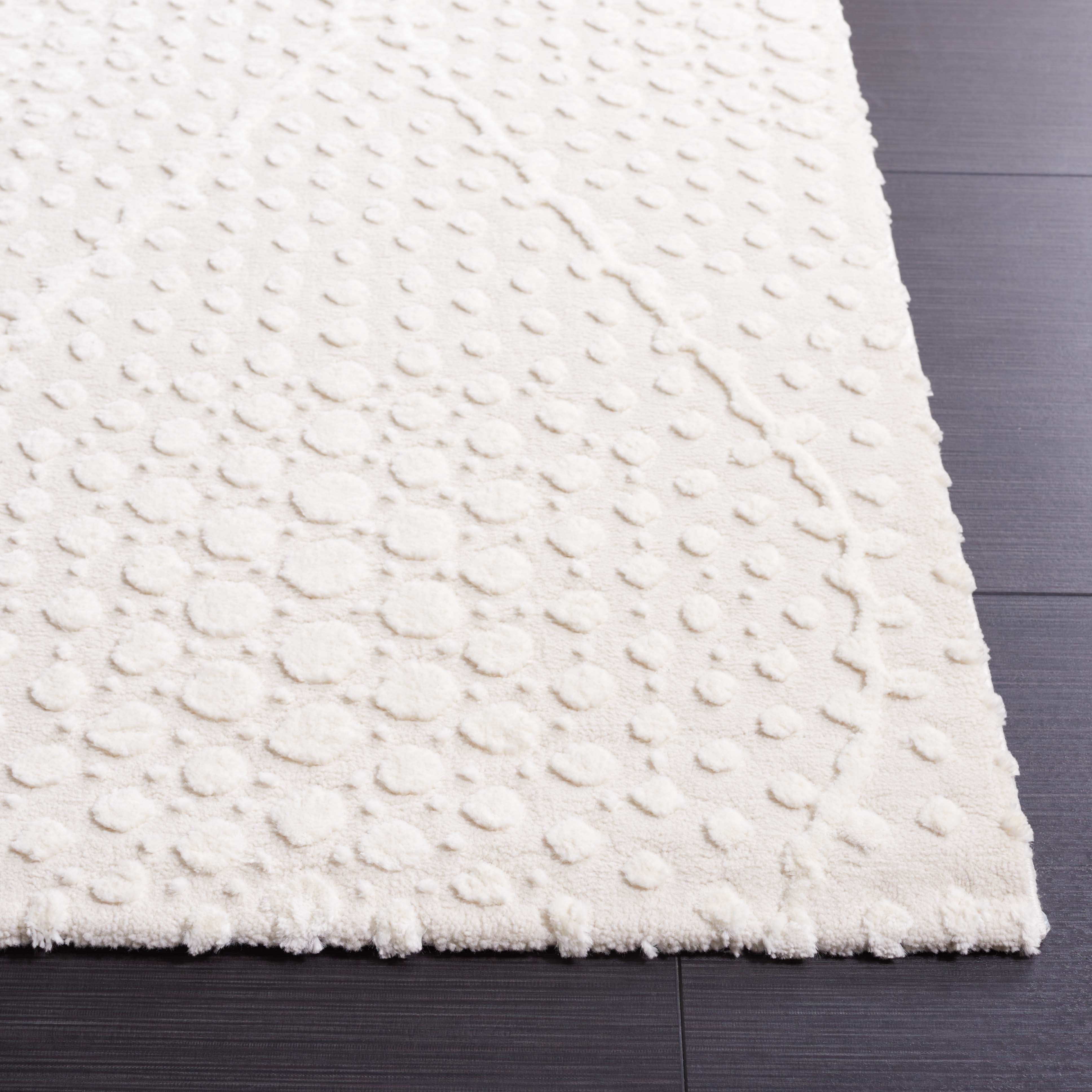 SAFAVIEH Revive Myles Geometric Polyester Area Rug, Ivory, 2'7" x 5'