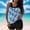 #3Navy, variant on Two Piece Tankini Swimsuits for Women Printed Block Tankini Top with Swim Short Suit