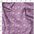 thumbnail image 3 of Soimoi Purple Cotton Duck Fabric Rabbit Animal Print Fabric by the Yard 42 Inch Wide, 3 of 6