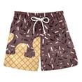 thumbnail image 4 of JAJAHO Boys Running Shorts Casual Summer Sweat Shorts Loose Fit Ice Cream Printed Drawstring Basketball Joggers For Kids 2-9Y Soft Bottoms, 4 of 4