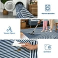thumbnail image 3 of HOMERRY Area Rug 5' x 7' Rugs for Living Room Modern Washable Indoor Geometric Striped Carpet, Blue, 3 of 5