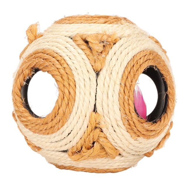 Cat Toy, Interesting Bright Colors Cat Sisal Ball 6 Small Holes For Cats