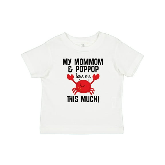 Inktastic Mommom and Poppop Love Me Grandson Boys or Girls Baby T-Shirt