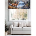 thumbnail image 5 of Deer Forest River Valances for Windows, Rod Pocket Kitchen Valance Curtains - Soft & Washable Small Window Treatment for Living Room,&nbsp;Bathroom, Autumn Tree , 42x12 Inch, 1 Panel, 5 of 9
