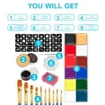 thumbnail image 2 of Ensemble de 20 Pcs de Peinture pour le Visage Peinture Corporelle avec 12 Couleurs, 2 of 8