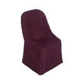 thumbnail image 6 of Efavormart 10PCS Burgundy Linen Polyester Folding Chair Cover Dinning Chair Slipcover For Wedding Party Event Banquet Catering, 6 of 10
