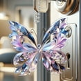 thumbnail image 6 of RuiJiao 2pc Butterfly Hanging Diamond Art Pendant Window Decoration Gift, Crystal Butterfly Acrylic Pendant - Special Crystal Acrylic Sun Catcher Painting Ornament, 6 of 8