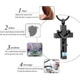 thumbnail image 5 of Birthstone Personalized Double Cross Urn Necklace Cremation Jewelry for Ashes Cross Ashes Keepsake Stainless Steel Memorial Cremation Jewelry, 5 of 8