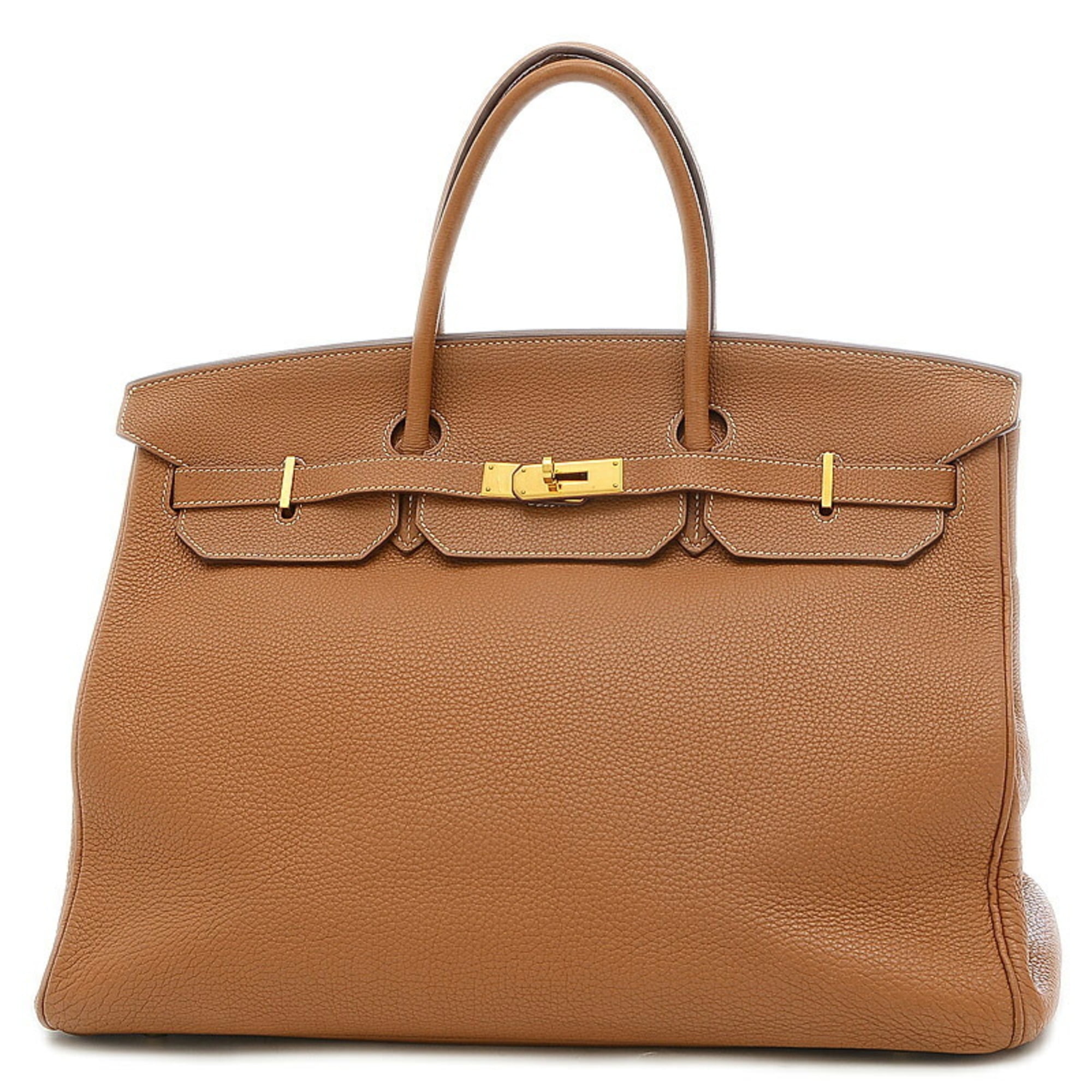 Authenticated Used Hermes Birkin 40 Togo Gold Handbag Hardware M